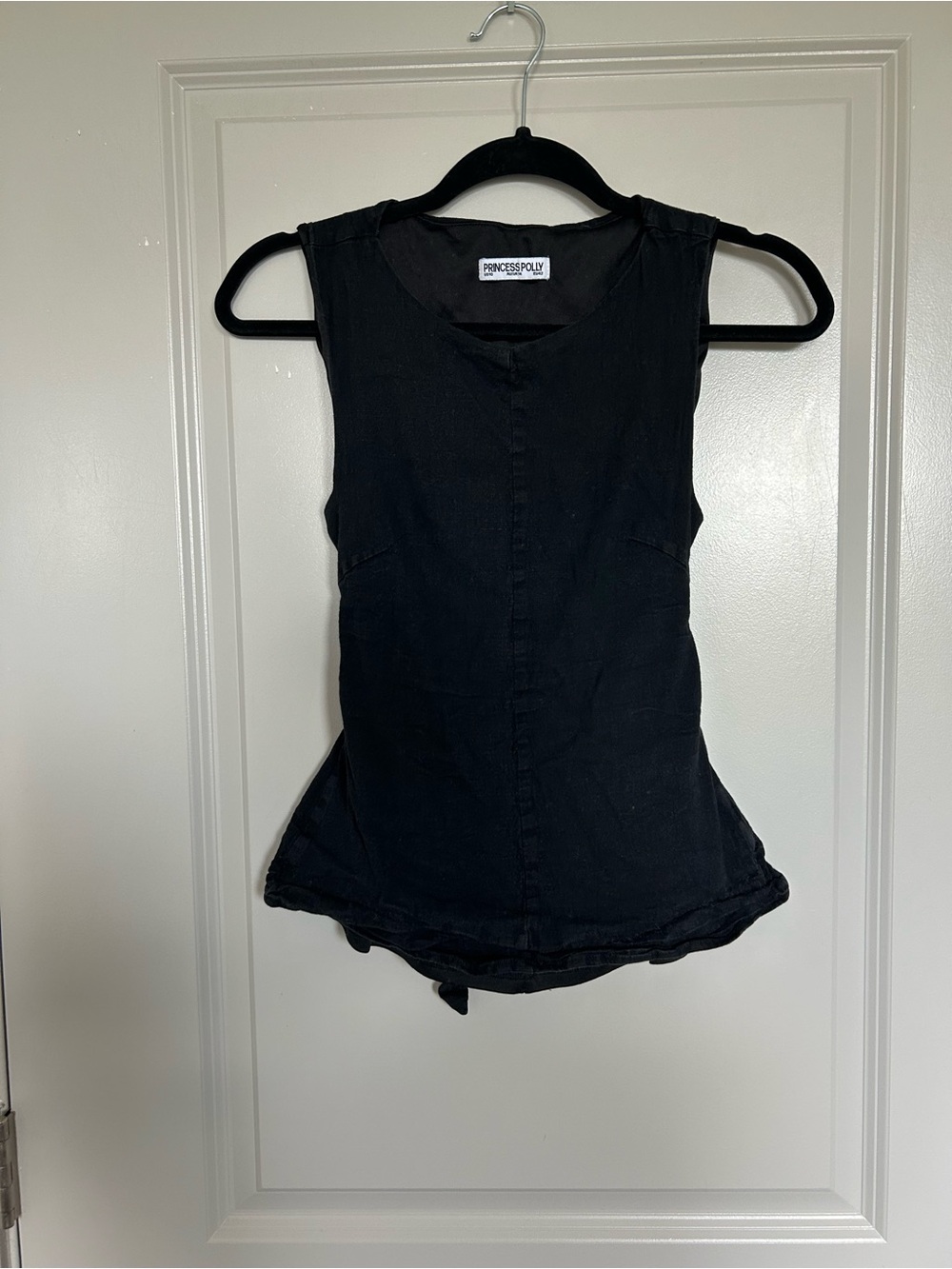 Princess Polly Black Peplum Tank Top